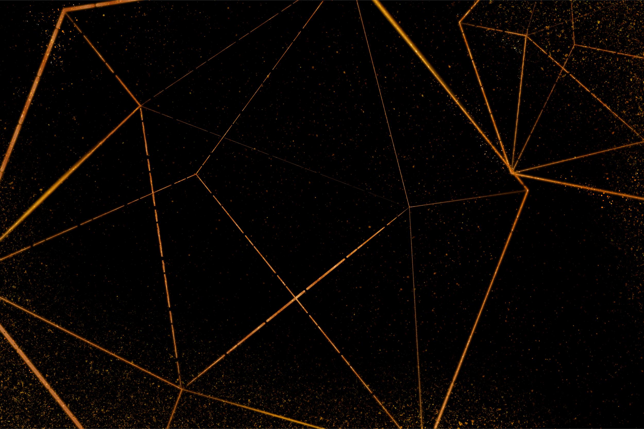 Geometric black and gold art deco pattern design file showing intricate line details and metallic finish