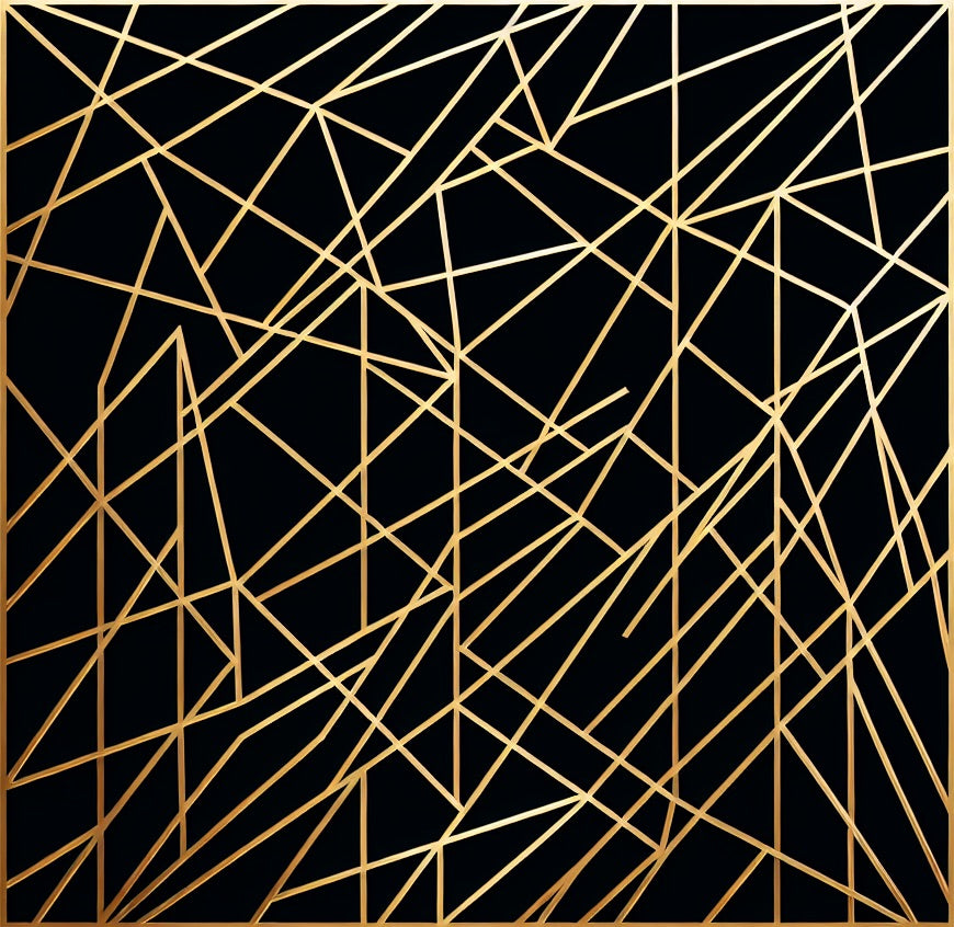 Black and gold geometric wallpaper design file showing intricate linear pattern