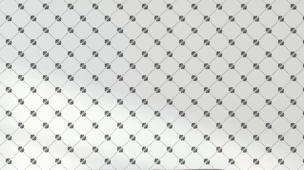 Design file of diamond floral pattern showing intricate geometric details and flower motifs