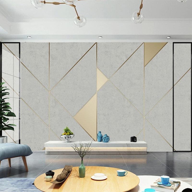 Geometric art deco pattern in hotel lobby showing scale and luxury