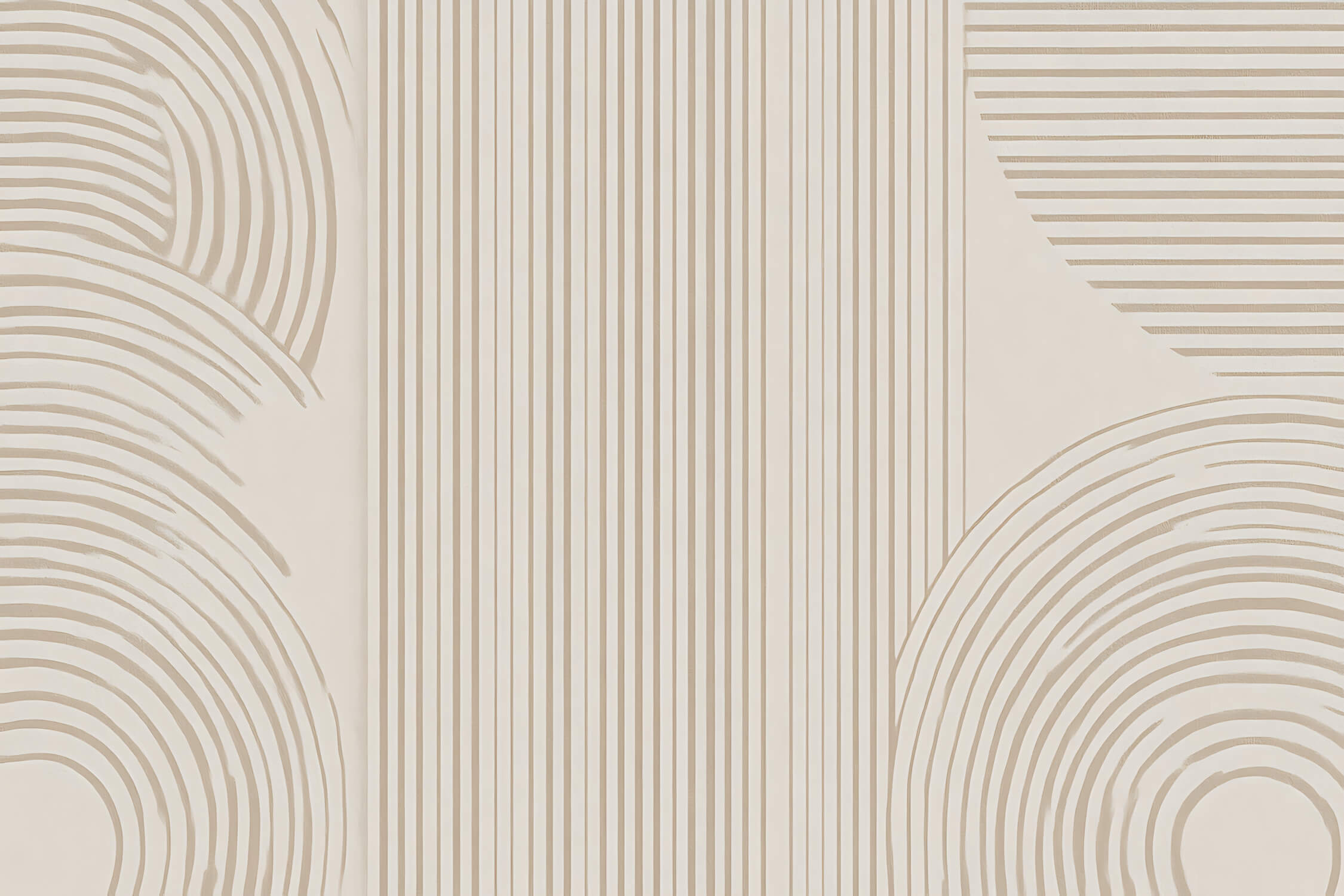 Design file showing modern beige geometric pattern with curved and straight lines