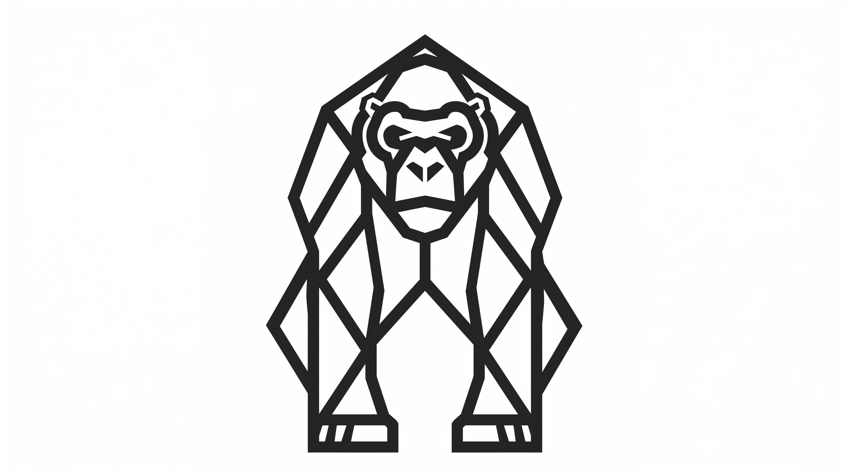 Geometric Gorilla Wallpaper design file showing precise angular patterns and clean lines