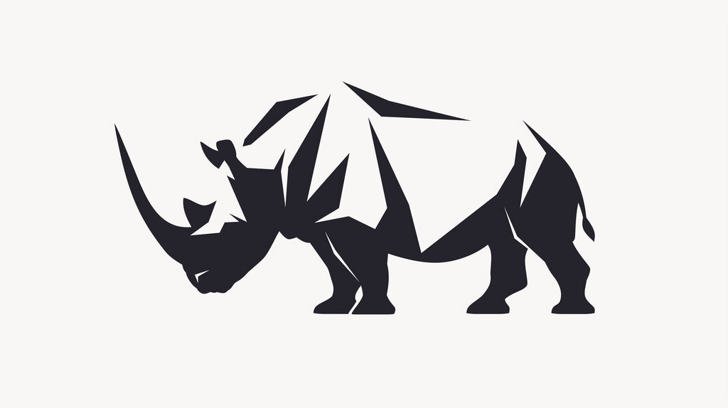 Geometric Black Rhino Wallpaper design file showing clean lines and angular shapes