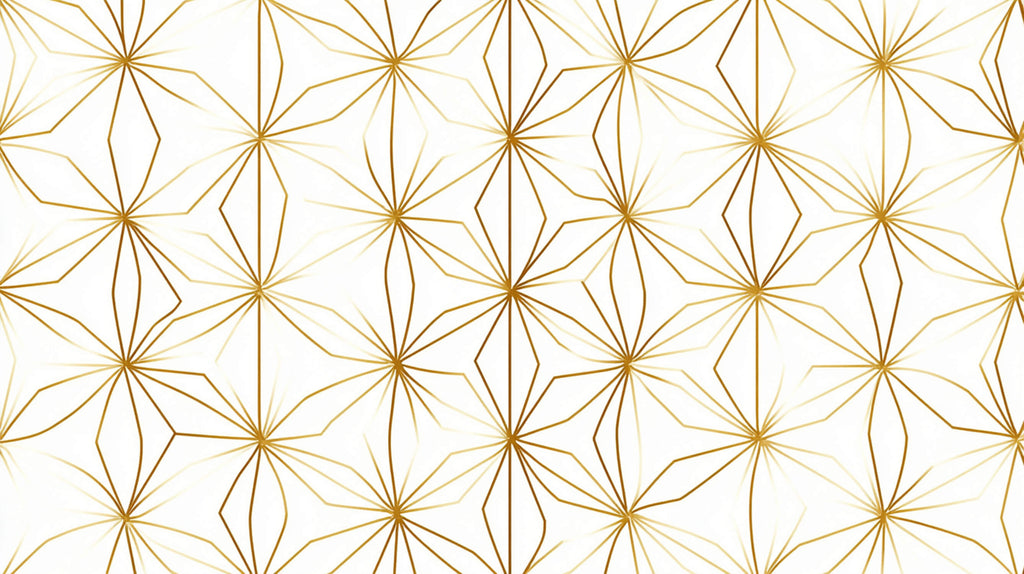Geometric gold star pattern design file showing intricate details and precise lines