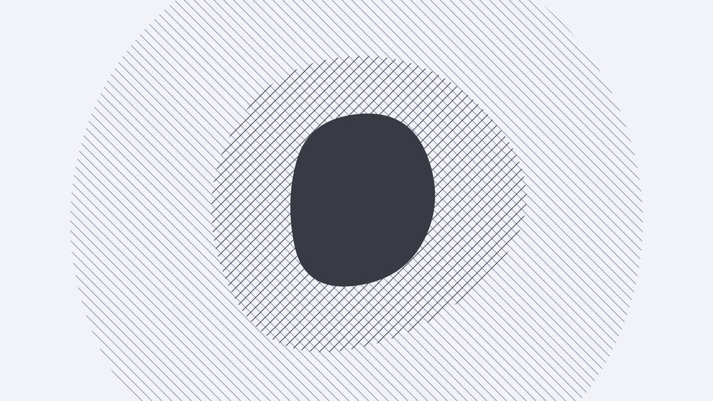 Geometric pattern design file showing precise linear elements and charcoal oval form