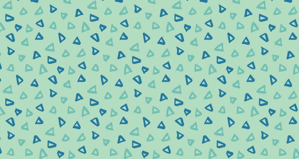 Mint green geometric wallpaper design file showing triangle pattern and color details