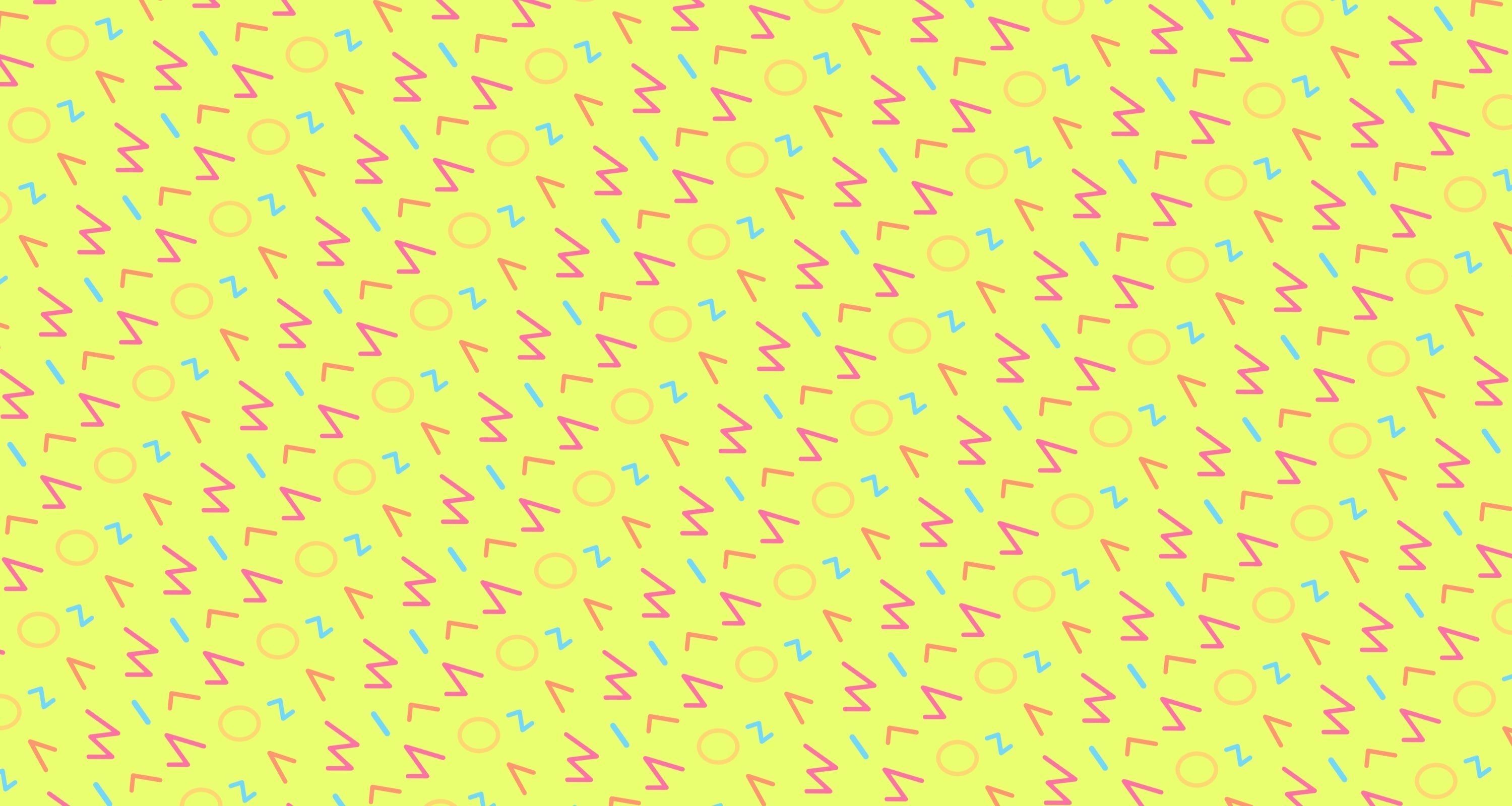 Retro Memphis pattern design file showing vibrant geometric shapes and bold colors