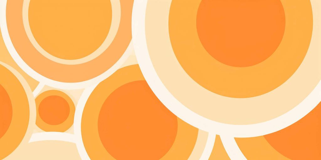 Design file showing retro orange circles geometric pattern