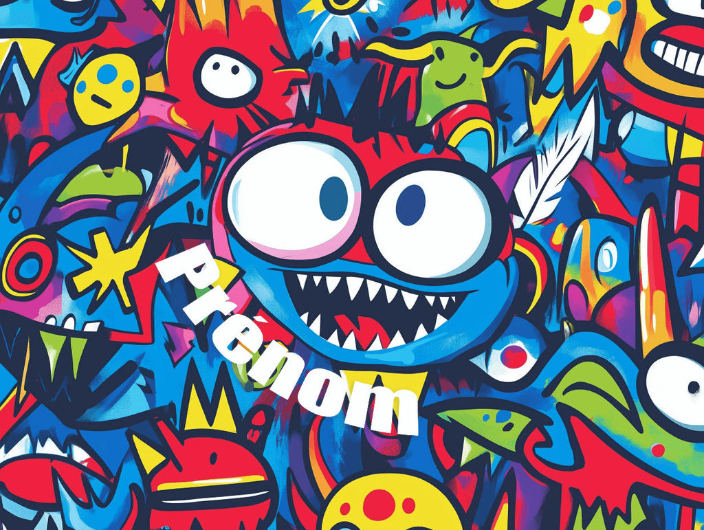 Urban graffiti monster design file showing vibrant colors and detailed street art pattern