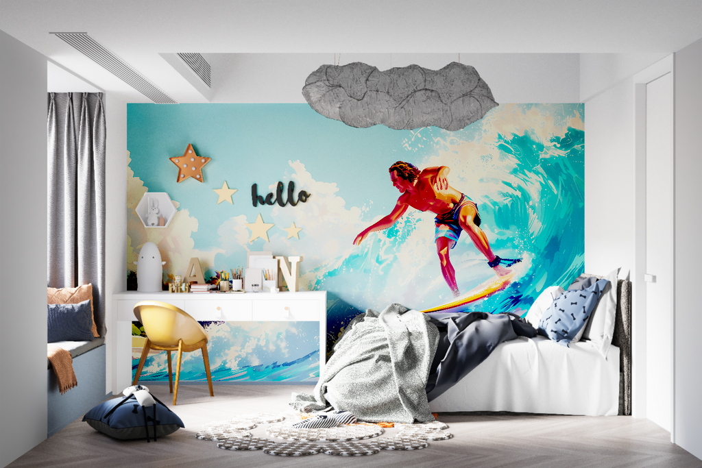 Graffiti wall design adding street style to a contemporary workspace