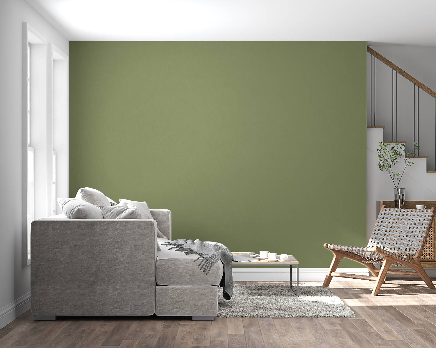 Green wall design showcased in modern entryway setting