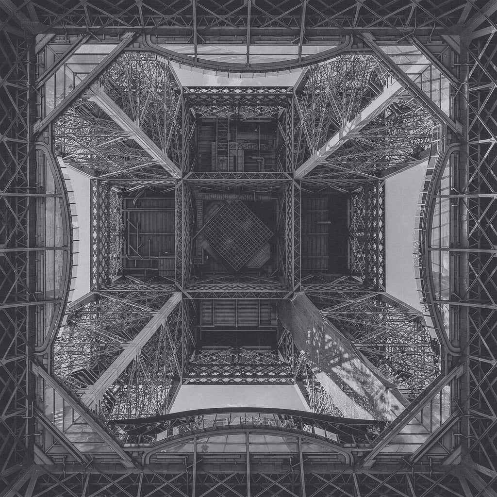 Eiffel Tower geometric pattern design file showing intricate architectural details and symmetrical layout