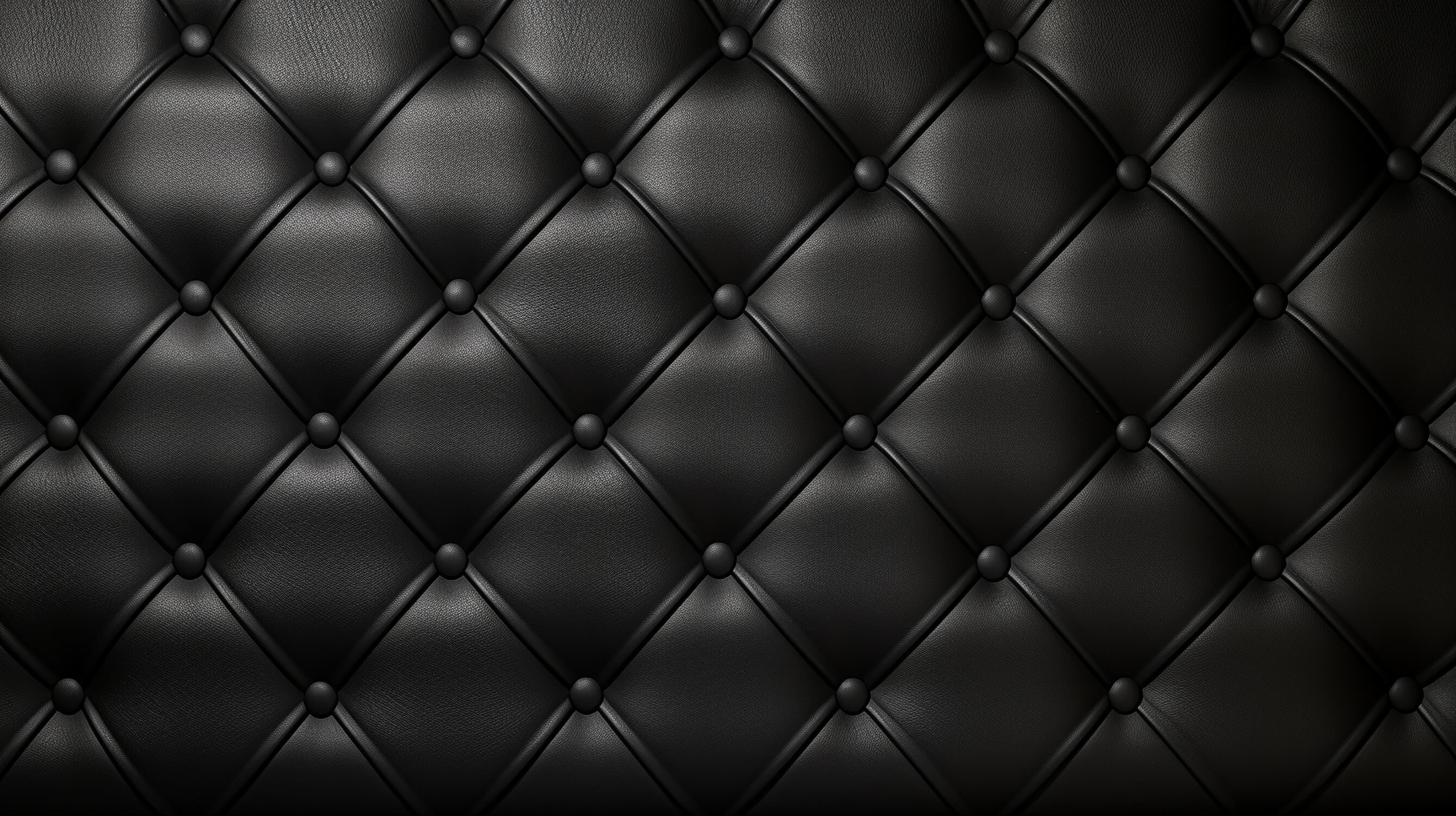 Design file of black tufted leather pattern showing detailed texture and buttons