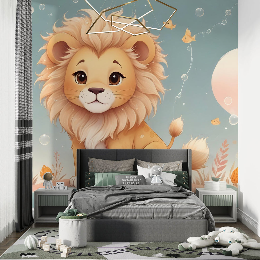 Baby lion design creating magic in a child's bedroom