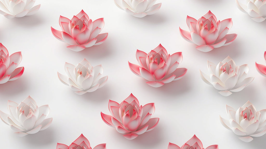 3D Pink Lotus Wallpaper design file showing detailed floral pattern with soft coral-pink gradients