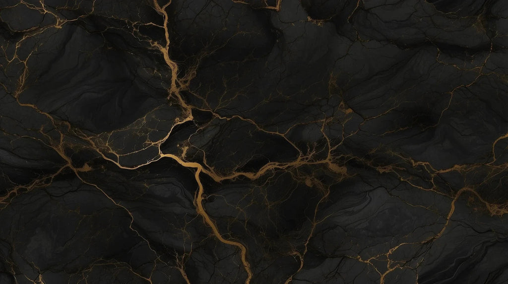 Black marble wallpaper with gold veining design file showing intricate pattern details