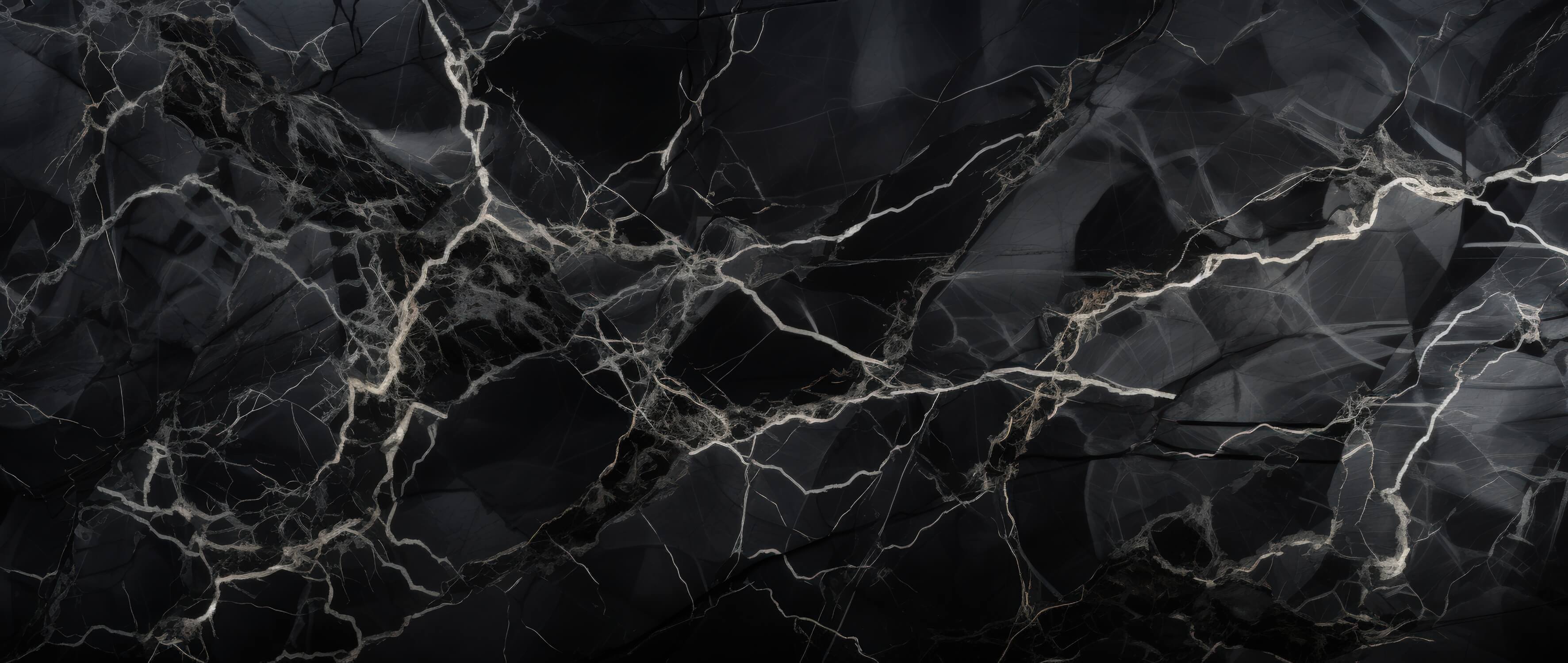 Black marble wallpaper design file showing intricate white veining pattern and texture details