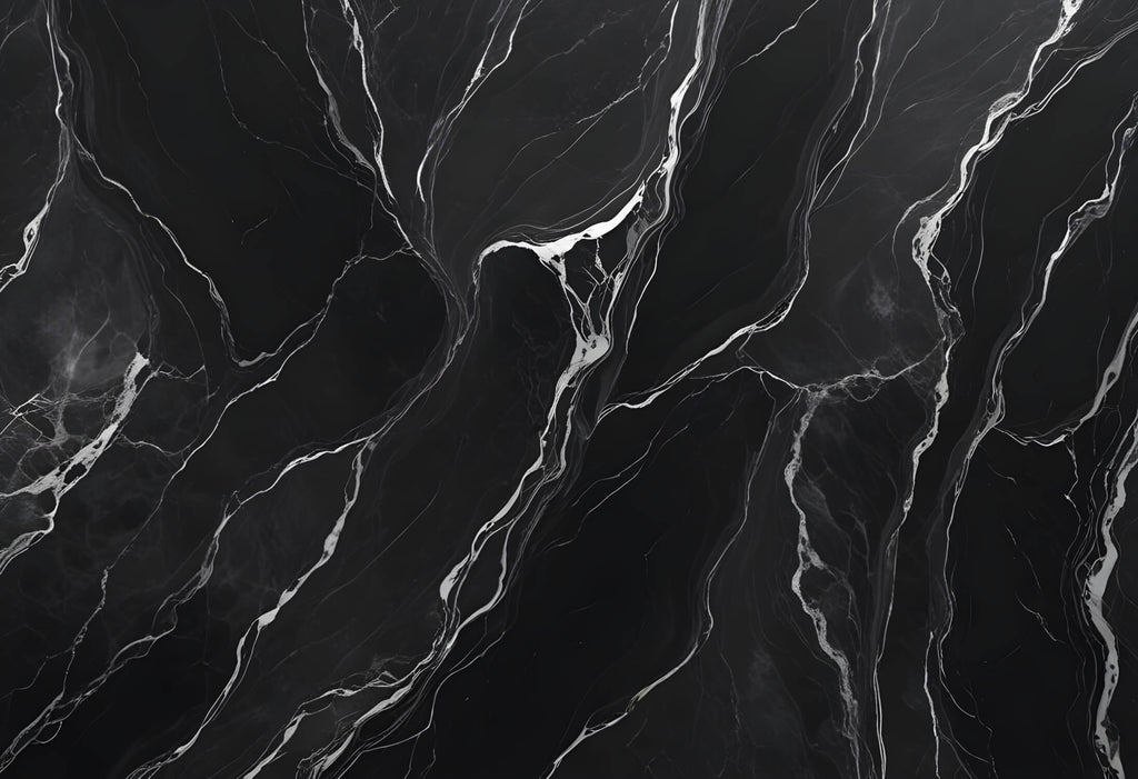 Design file of black marble pattern with white veins showing intricate stone details