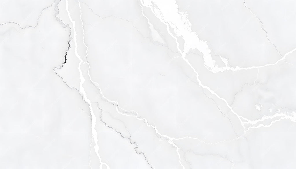 Design file of white marble wallpaper pattern showing intricate veining details and texture