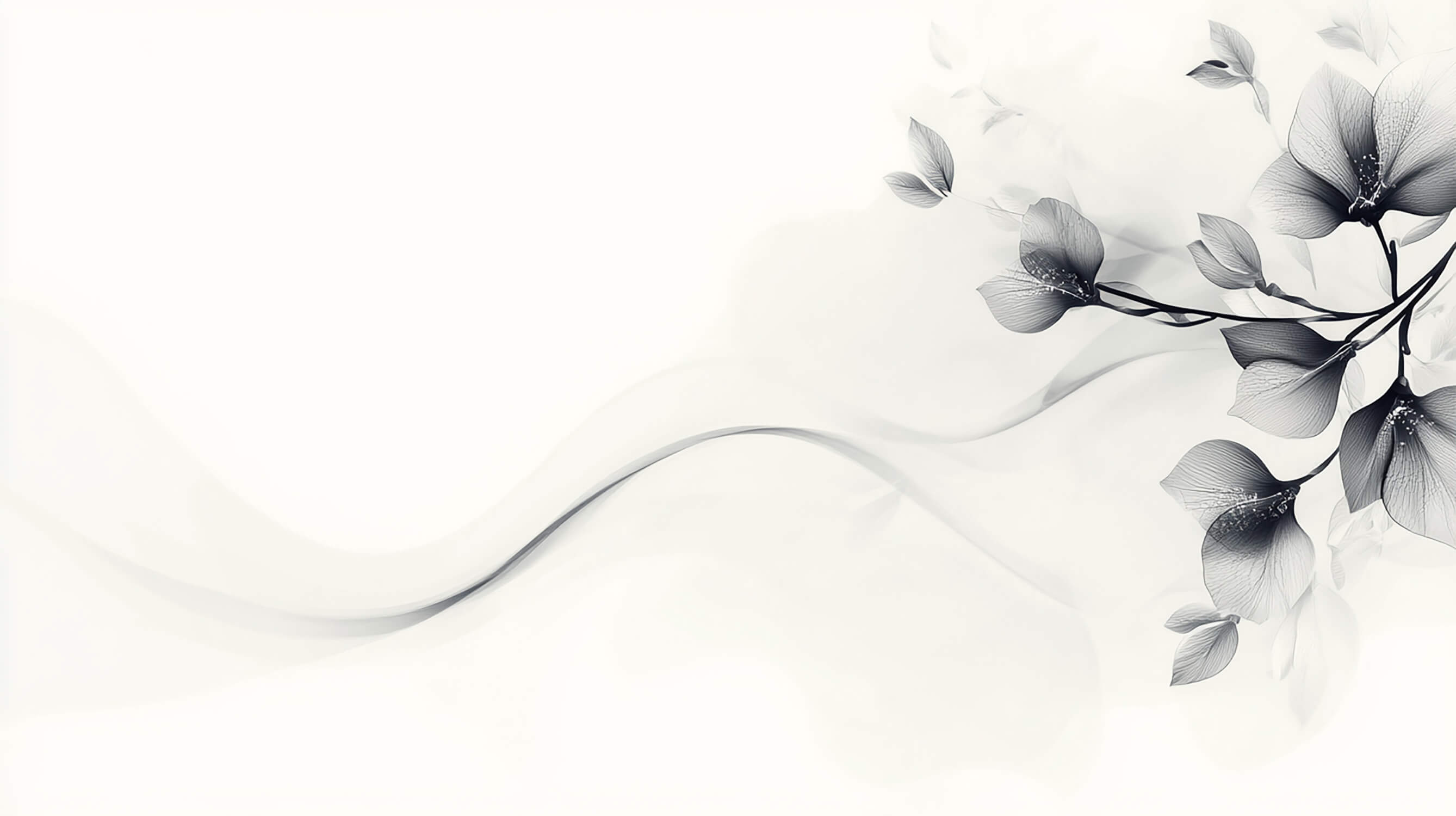 Design file showing detailed grey leaf pattern and curved lines on white background