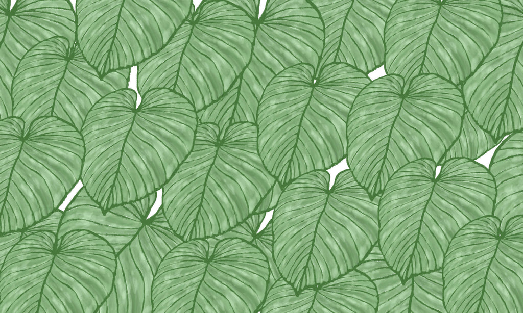 Monstera leaf wallpaper design file showing detailed tropical pattern and rich green tones