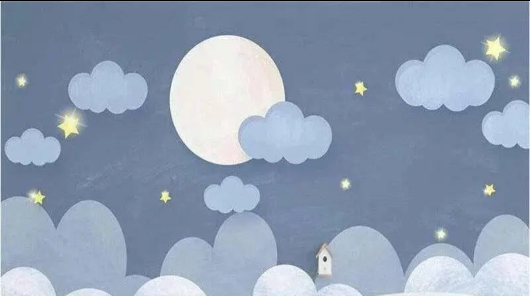 Design file of moon and stars wallpaper showing detailed night sky pattern