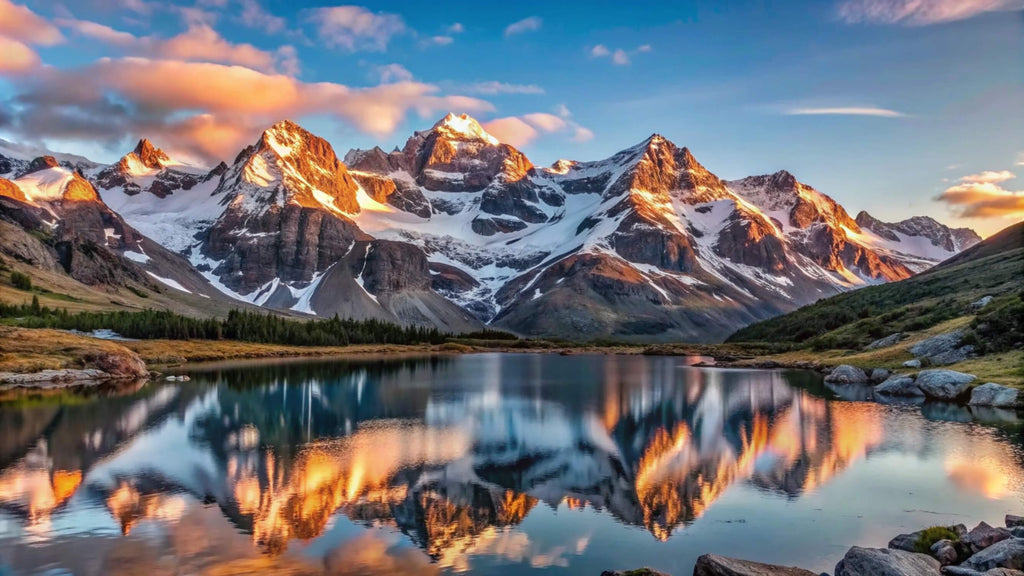 Mountain peaks at golden hour design file showing intricate pattern details