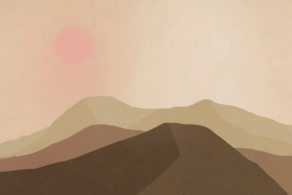 Mountain and desert sunset design file showing full pattern and color detail