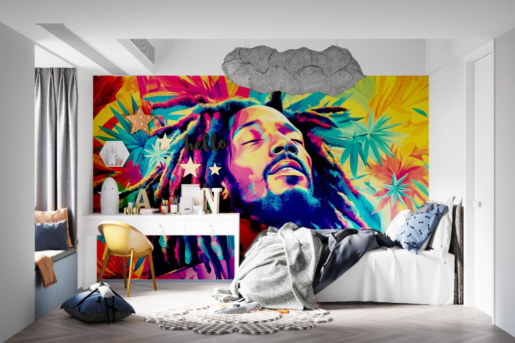 Reggae wall art design making statement in modern apartment