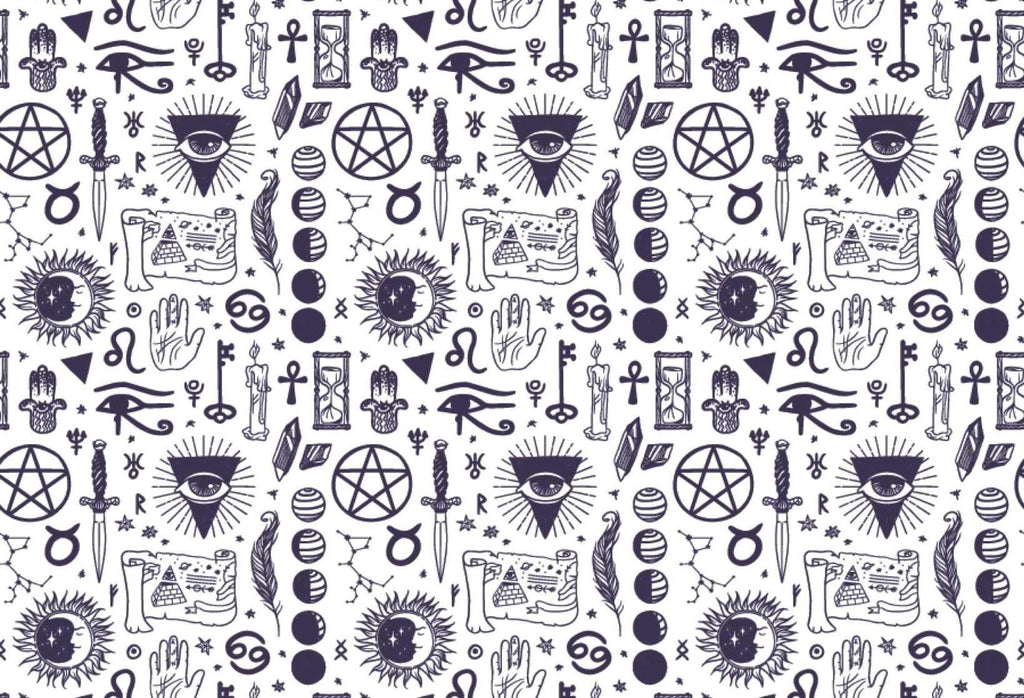 Mystical symbols wallpaper design file showing detailed esoteric pattern