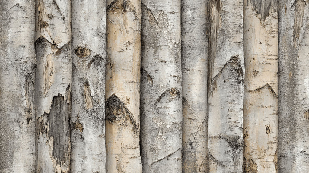 Birch tree bark pattern wallpaper design file showing detailed texture and natural coloring