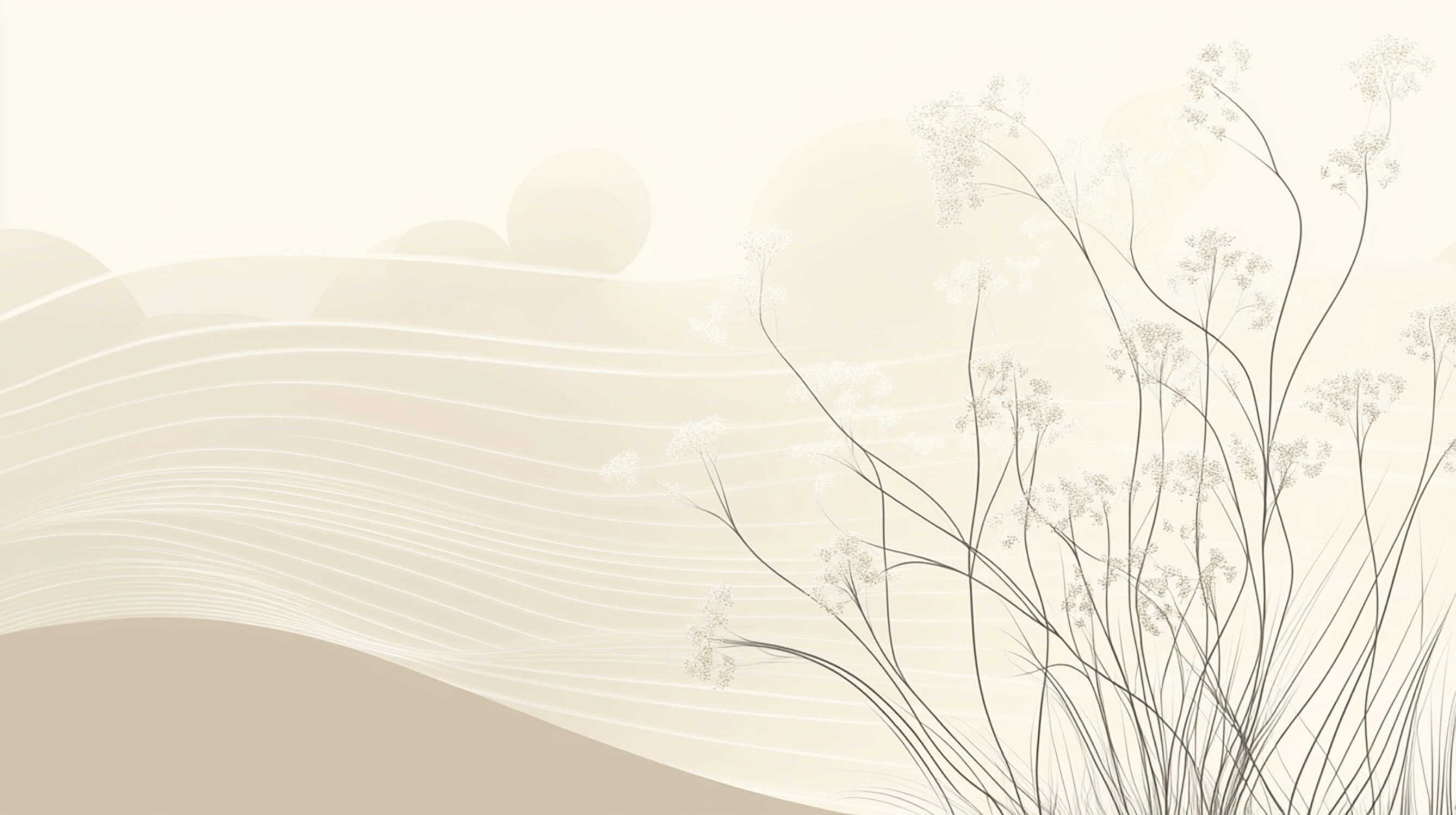 Nature wallpaper design file showing delicate floral pattern on beige background
