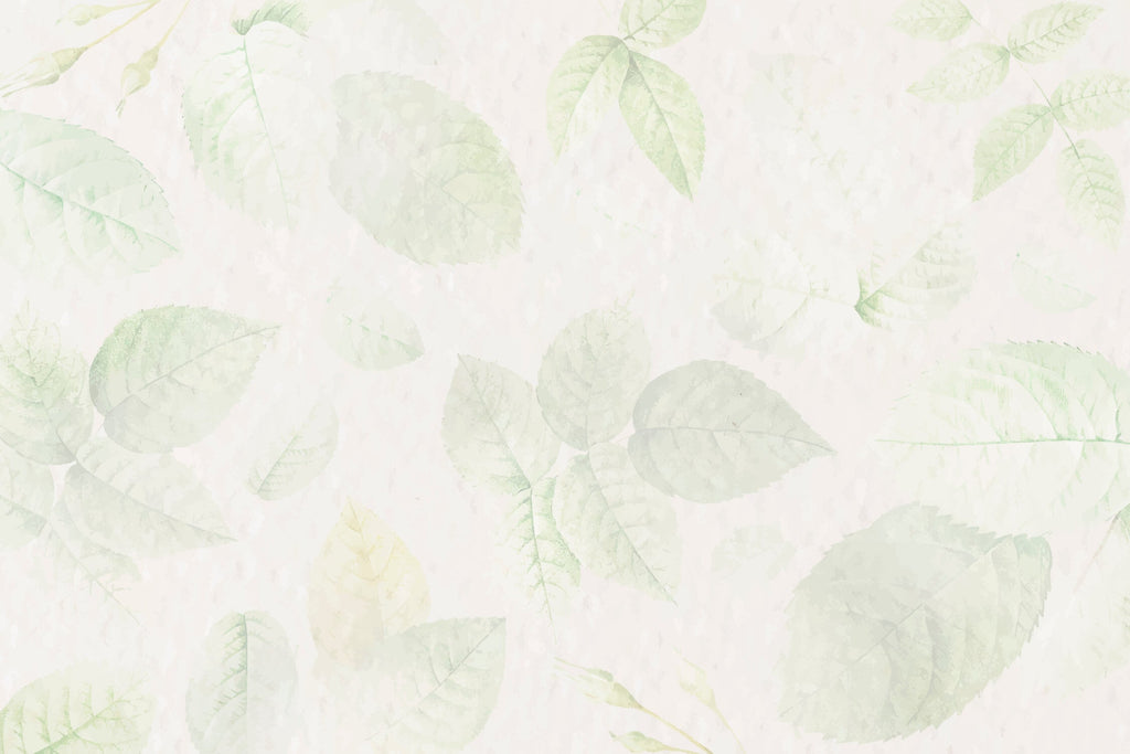 Design file showing detailed soft green leaves pattern on white background