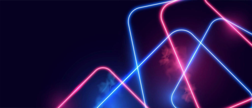 Geometric neon light pattern design file showing intricate light beam details