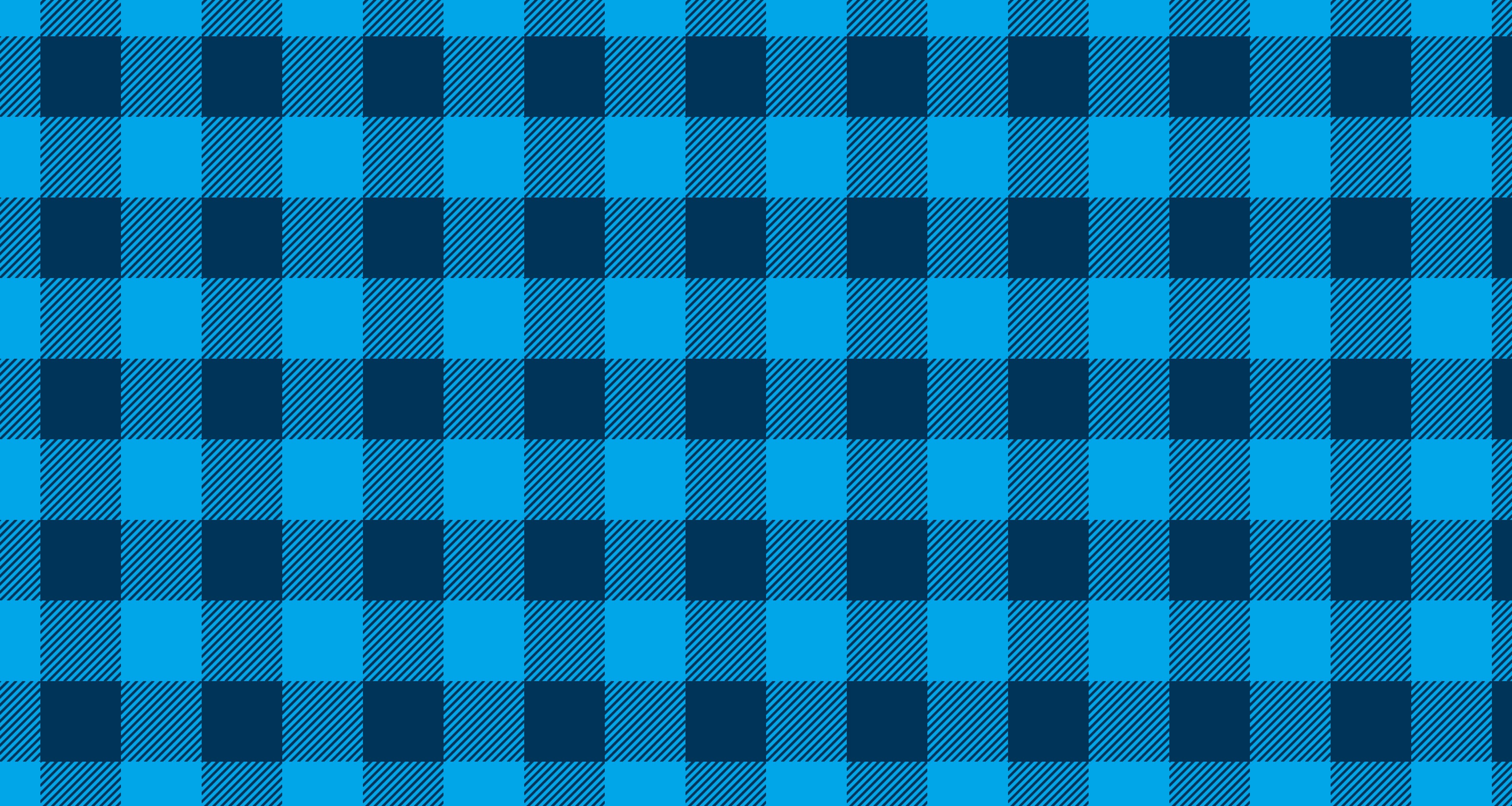 Blue Buffalo Check Wallpaper in a bright modern living room, showing pattern scale and light interaction