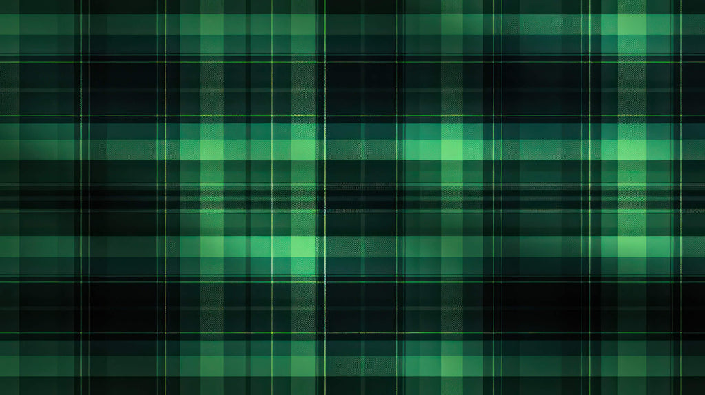 Design file of classic green tartan pattern showing full repeat and color detail