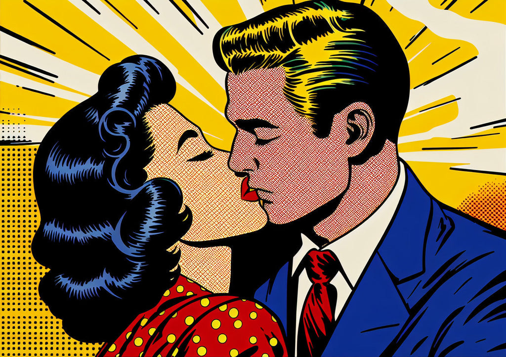 Pop art vintage comic design file showing detailed pattern and vibrant colors