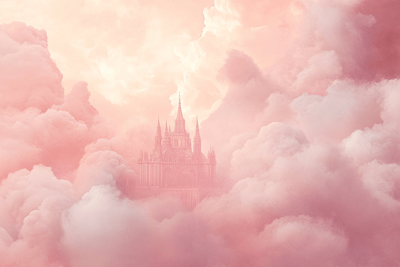 Princess castle design file showing intricate cloud patterns and castle architecture details