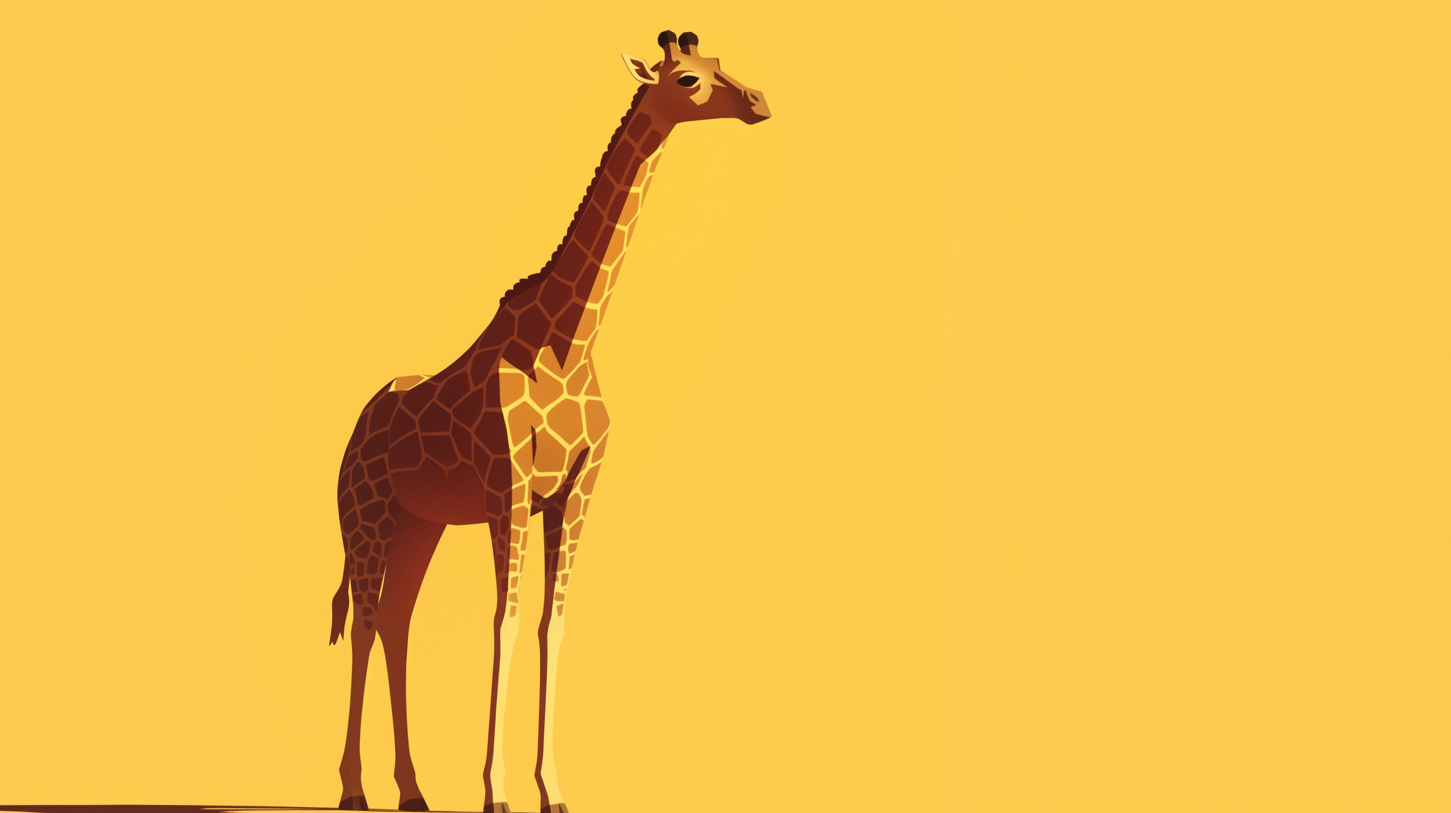 Giraffe Safari Wallpaper design file showing detailed pattern on golden yellow background