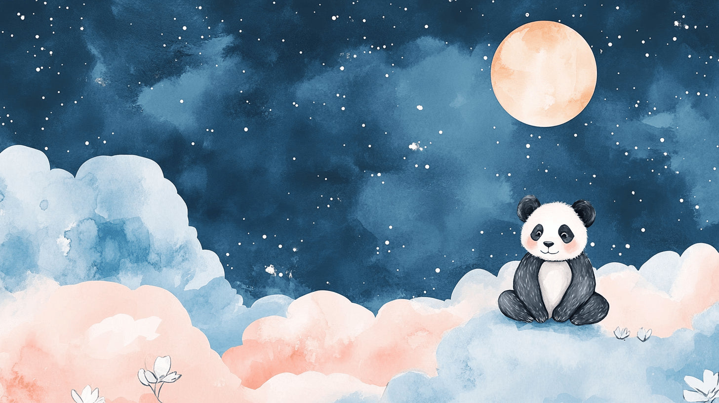 Design file showing dreamy night sky pattern with pink clouds and golden stars