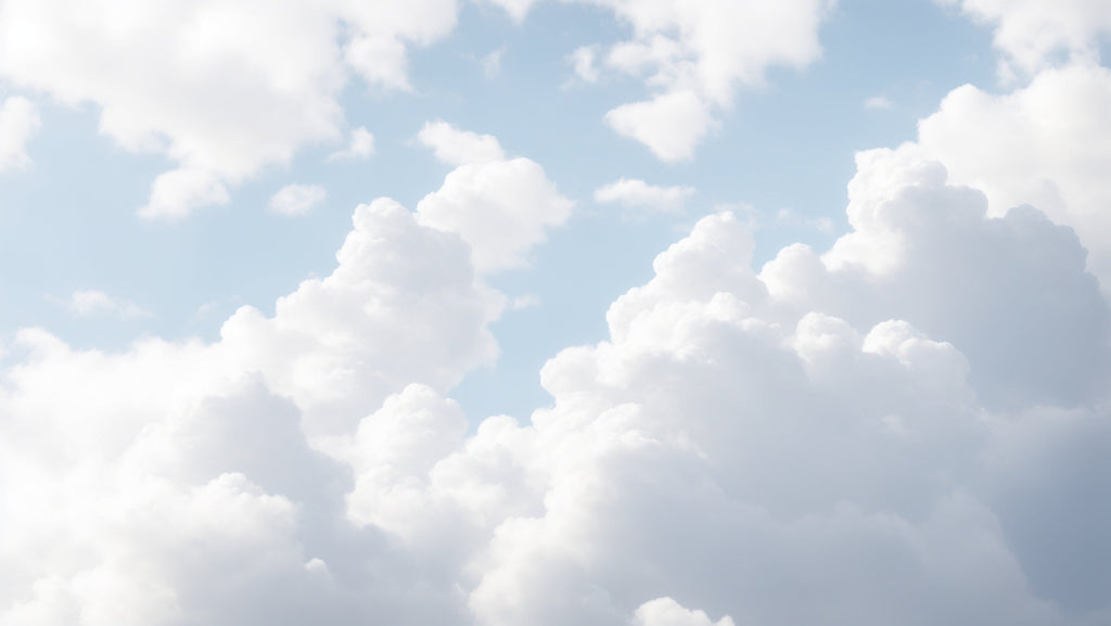 Sky wallpaper design file showing detailed cloud pattern and rich blue sky tones