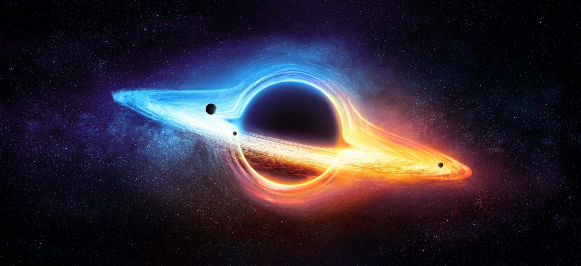 Space wallpaper design file showing detailed black hole and galaxy pattern