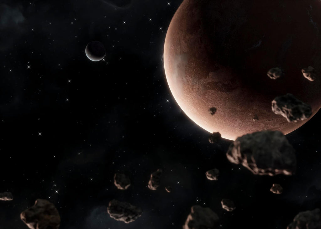 Space wallpaper design file showing detailed planet texture and star pattern