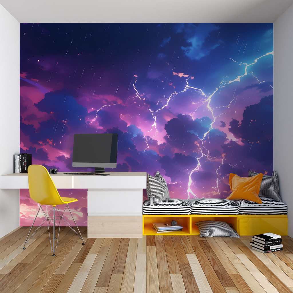 Astronaut wall mural bringing adventure to gaming room setup