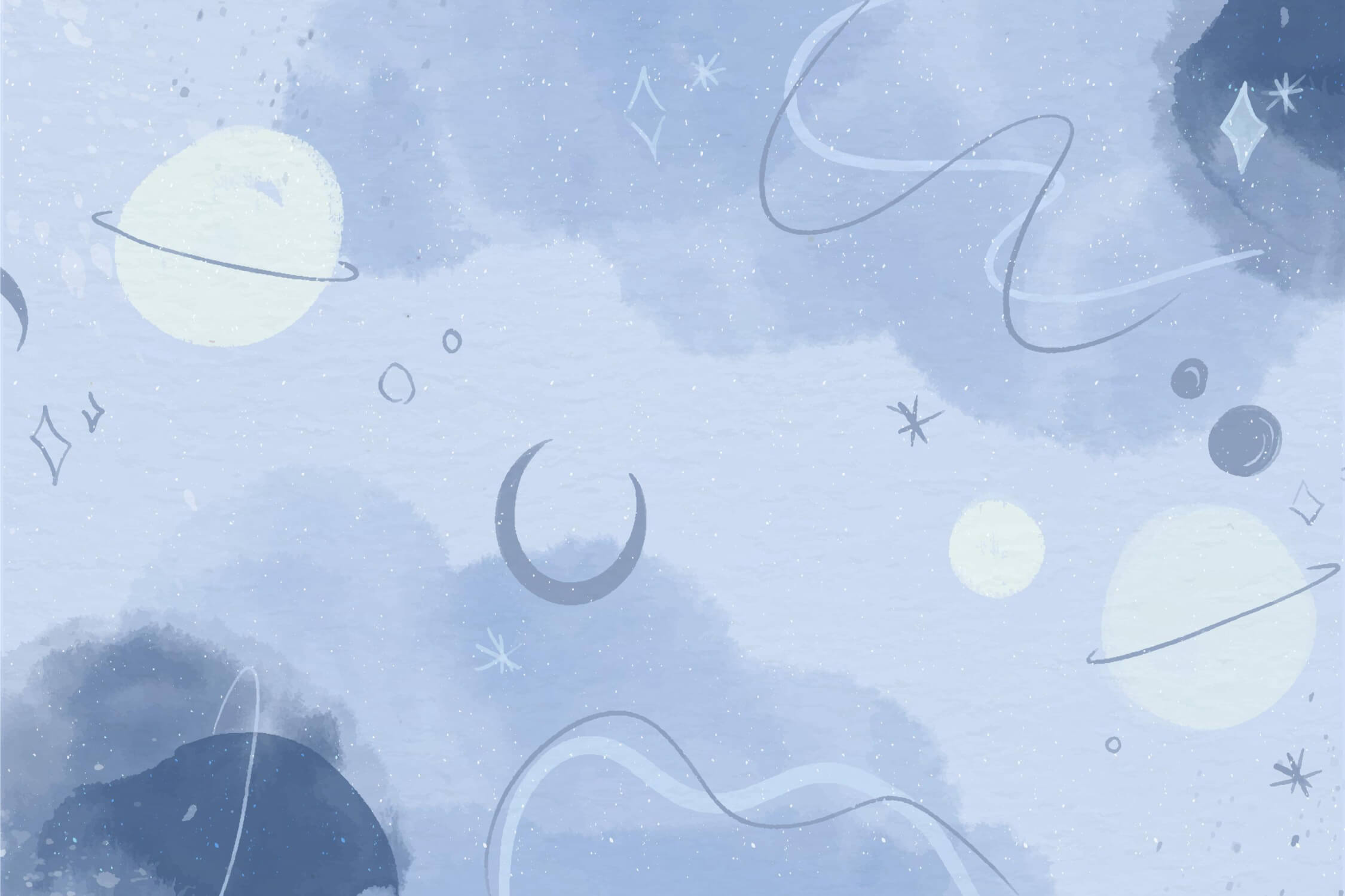 Space wallpaper design file showing detailed moon and stars pattern on misty night sky background