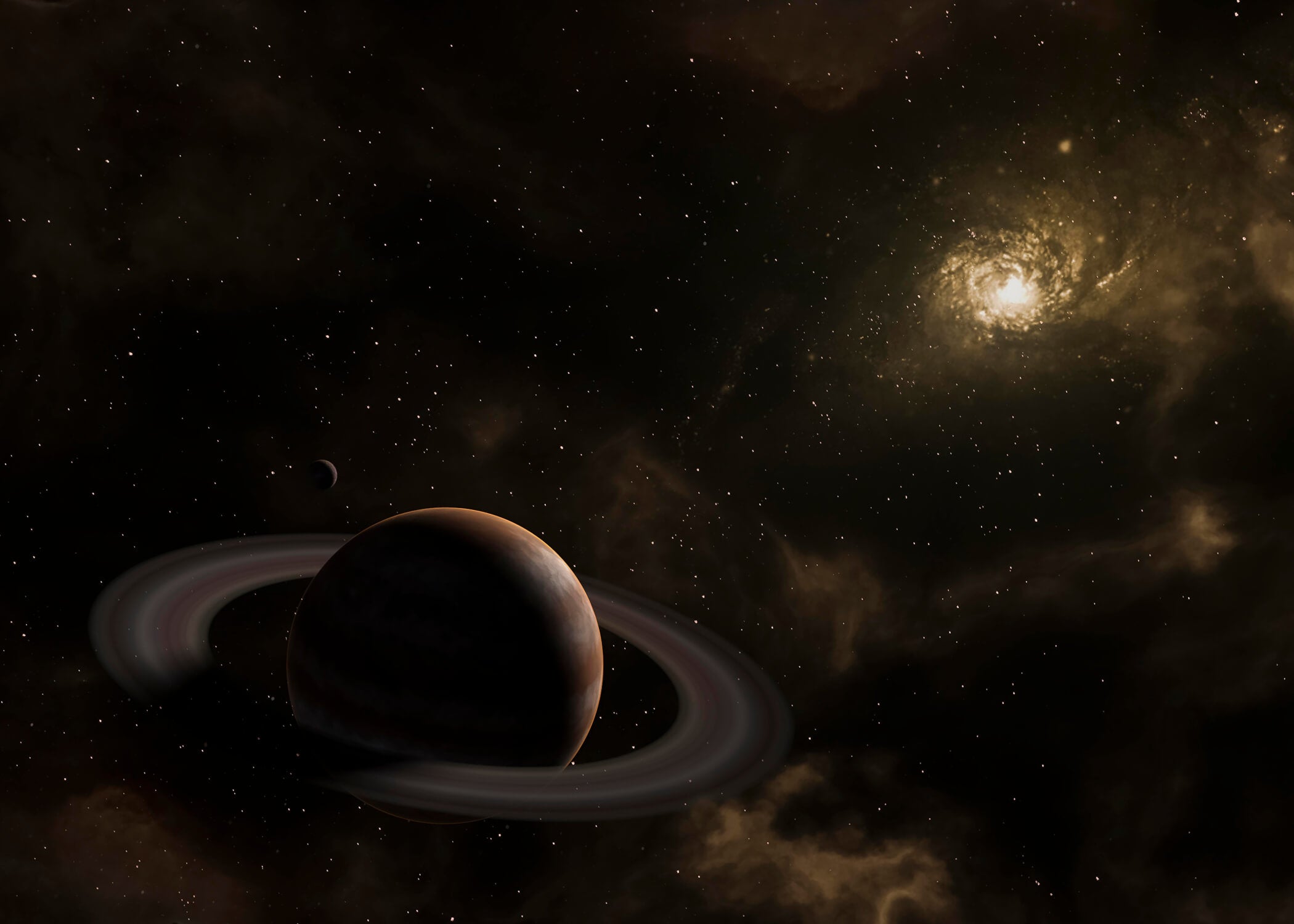 Space galaxy wallpaper design file showing detailed Saturn and nebula pattern