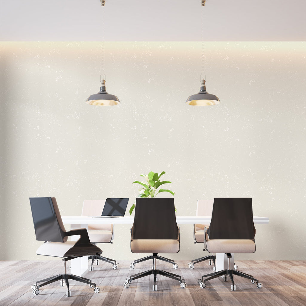 White glitter wallpaper creating a magical sparkle effect in a modern living room with natural light