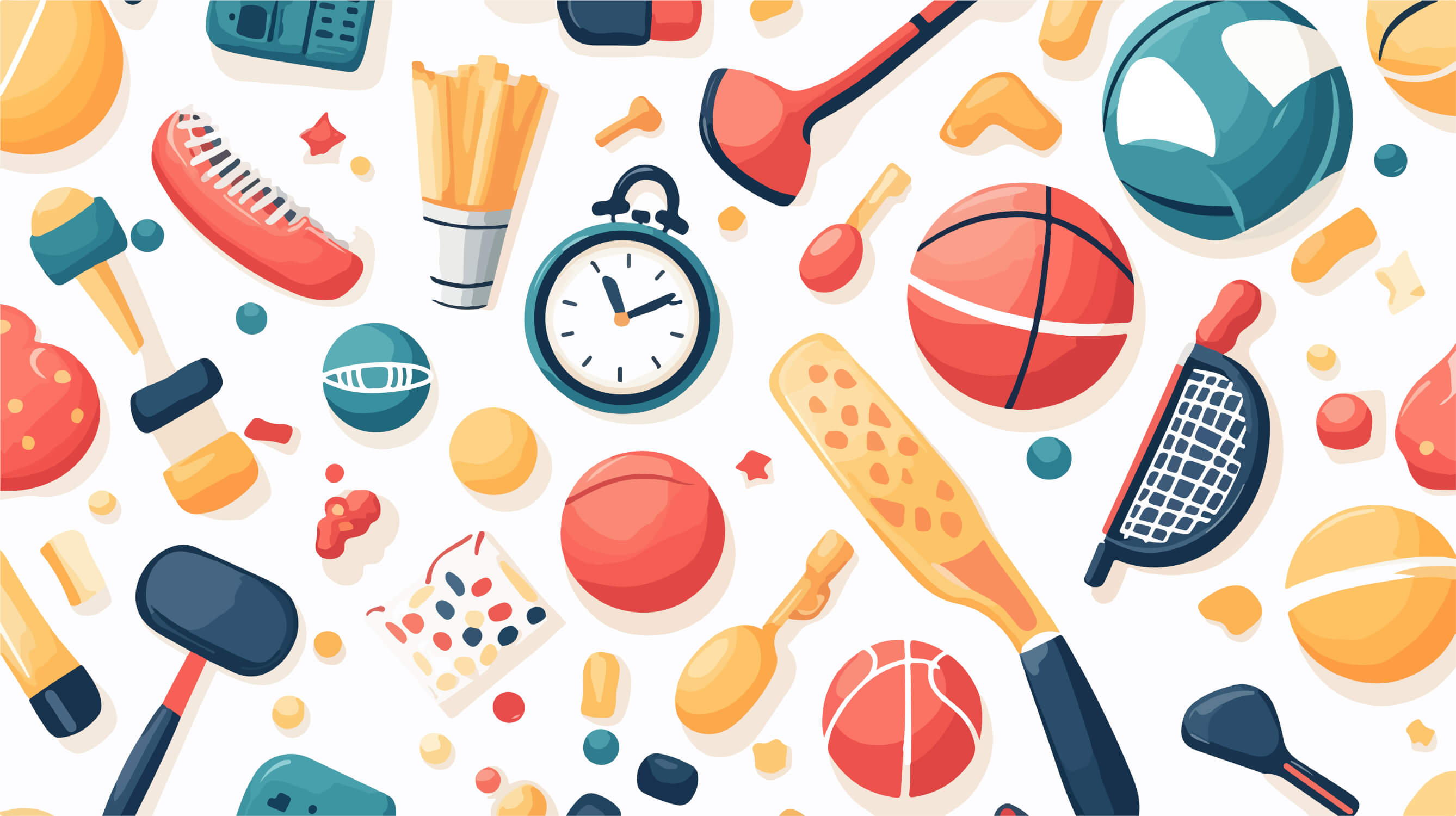Sports wallpaper design file showing full pattern with basketball and gaming graphics in coral and teal