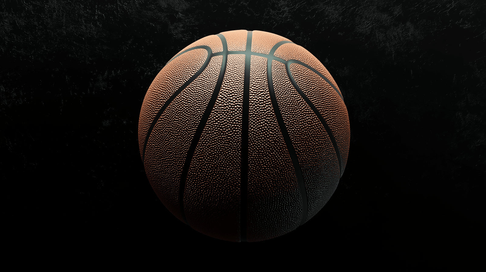 Basketball close-up design file showing detailed leather texture and seam lines pattern