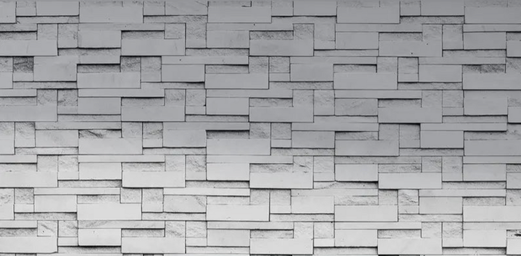 Design file showing detailed grey stone block pattern with 3D effect and shadow detail